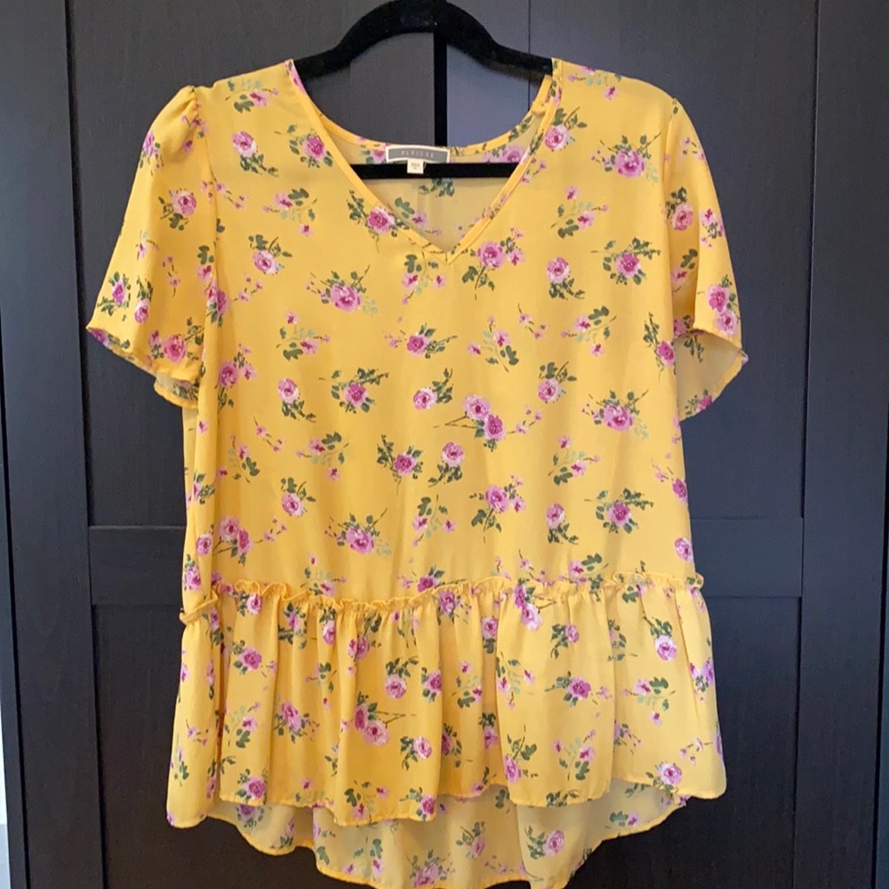 Yellow Floral Blouse